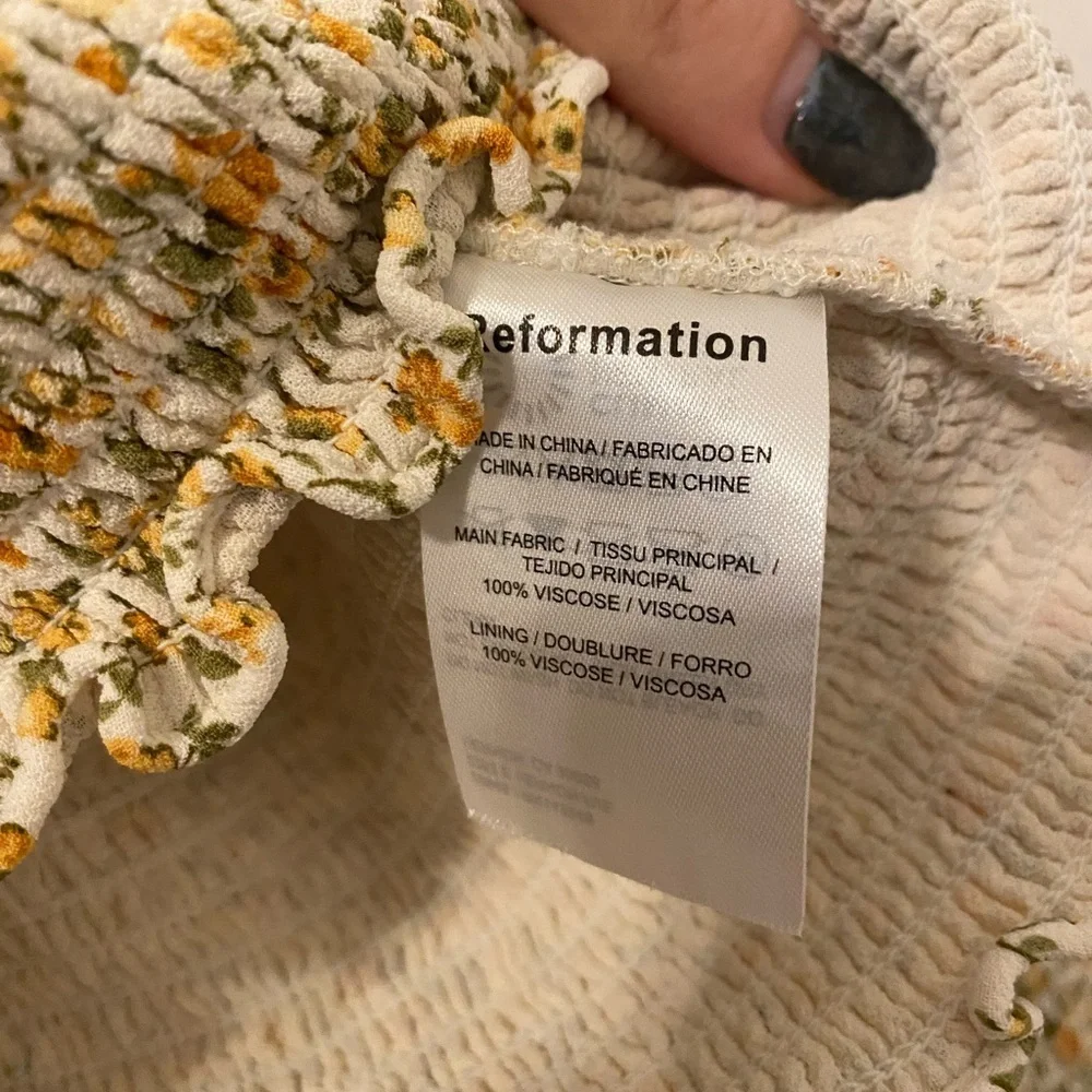 Reformation Pinto Blouse Yellow Floral